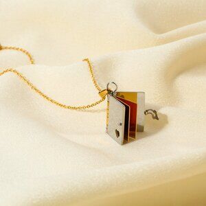 Vintage love letter openable necklace